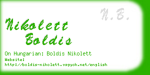 nikolett boldis business card